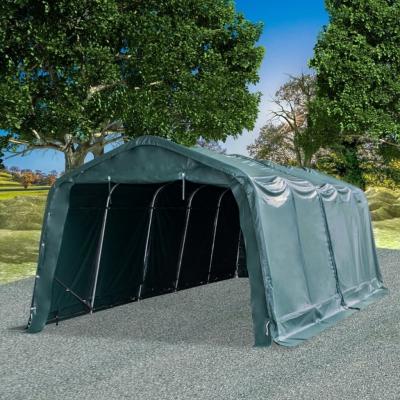 Emaga vidaxl namiot dla bydła, ruchomy, pvc, 550 g/m², 3,3 x 8 m, zielony