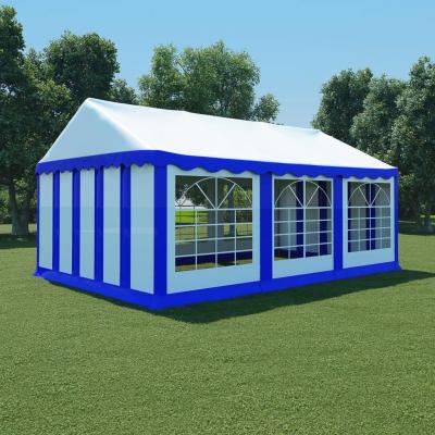 Emaga vidaxl namiot ogrodowy, imprezowy pawilon pvc, 4x6 m, niebiesko-biały