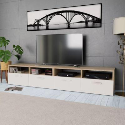 Emaga vidaxl 2 szafki pod tv, płyta wiórowa, 95x35x36 cm, dębowe i białe