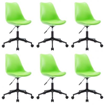 Emaga vidaxl obrotowe krzesła jadalniane, 6 szt., zielone, sztuczna skóra