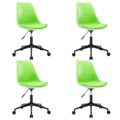 Emaga vidaxl obrotowe krzesła jadalniane, 4 szt., zielone, sztuczna skóra