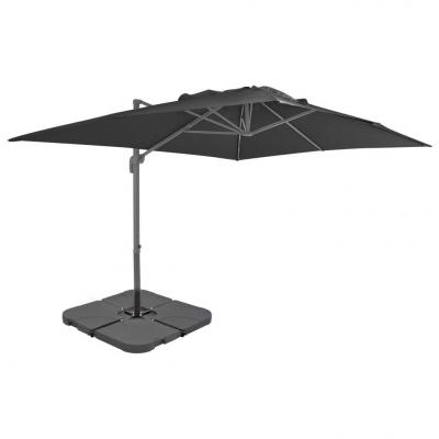 Emaga vidaxl parasol ogrodowy z przenośną podstawą, antracytowy