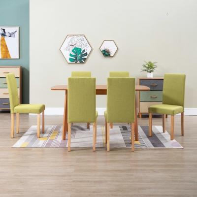 Emaga vidaxl krzesła do jadalni, 6 szt., zielone, tapicerowane tkaniną