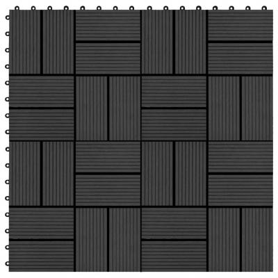 Emaga vidaxl płytki tarasowe, 22 szt., 30 x 30 cm, 2 m², wpc, czarne