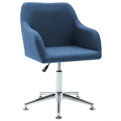 Emaga vidaxl obrotowe krzesło biurowe, niebieskie, tkanina