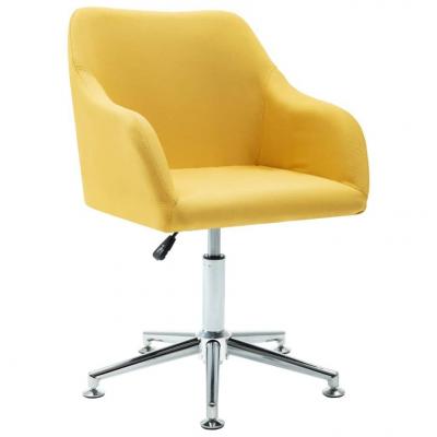 Emaga vidaxl obrotowe krzesło biurowe, żółte, tkanina