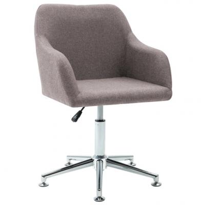 Emaga vidaxl obrotowe krzesło biurowe, taupe, tkanina