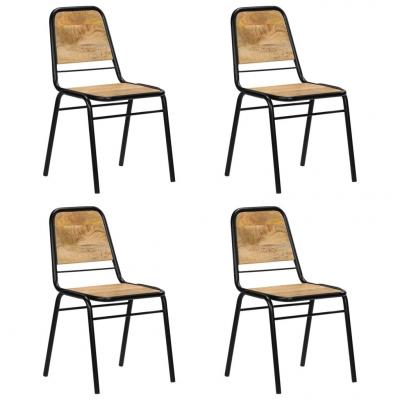 Emaga vidaxl krzesła do jadalni, 4 szt., lite drewno mango