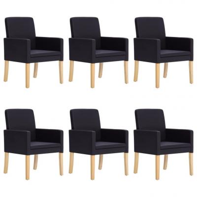 Emaga vidaxl krzesła stołowe, wspornikowe, 6 szt., szare, sztuczny zamsz