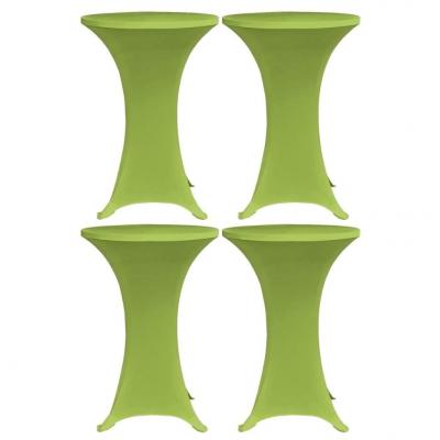 Emaga vidaxl elastyczne pokrowce na stół, 4 szt., 80 cm, zielone