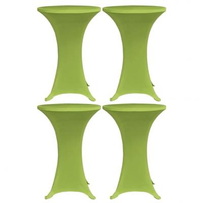 Emaga vidaxl elastyczne pokrowce na stół, 4 szt., 70 cm, zielone