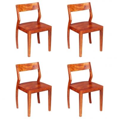 Emaga vidaxl krzesła do jadalni, 4 szt., lite drewno akacjowe i sheesham