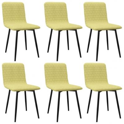 Emaga vidaxl krzesła stołowe, 6 szt., zielone, tkanina