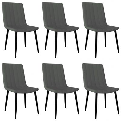 Emaga vidaxl krzesła jadalniane, 6 szt., jasnoszare, sztuczna skóra