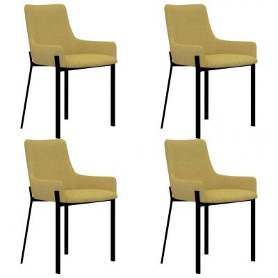 Emaga vidaxl krzesła stołowe, 4 szt., żółte, tkanina
