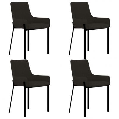 Emaga vidaxl krzesła stołowe, 4 szt., taupe, tapicerowane tkaniną