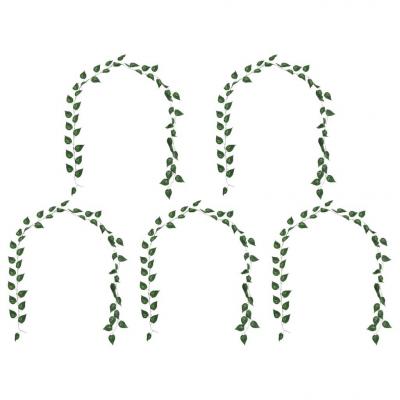 Emaga vidaxl sztuczne gałązki epipremnum, 5 szt., zielone, 300 cm