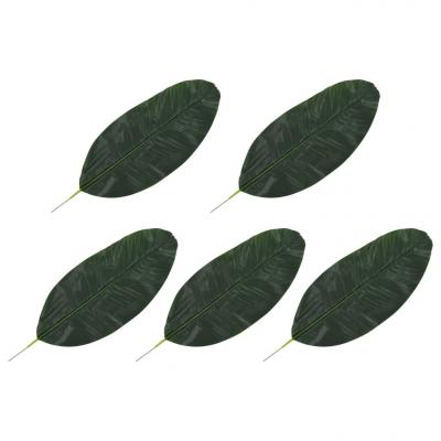Emaga vidaxl sztuczne liście bananowca, 5 szt., zielone, 50 cm