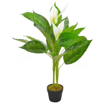 Emaga vidaxl sztuczna roślina anturium z doniczką, biały, 90 cm
