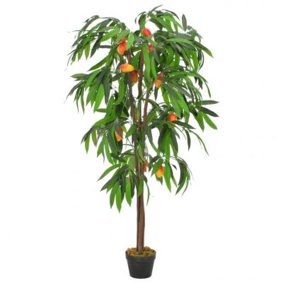 Emaga vidaxl sztuczne drzewko mango z doniczką, zielony, 150 cm