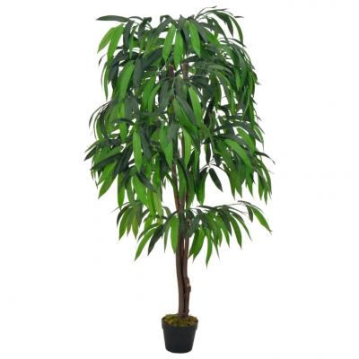 Emaga vidaxl sztuczne drzewko mango z doniczką, zielony, 140 cm