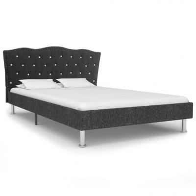 Emaga vidaxl rama łóżka, ciemnoszara, tapicerowana tkaniną, 140 x 200 cm
