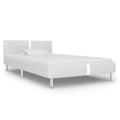 Emaga vidaxl rama łóżka, biała, sztuczna skóra, 90 x 200 cm