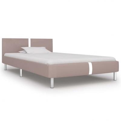 Emaga vidaxl rama łóżka, kolor cappuccino, sztuczna skóra, 90 x 200 cm