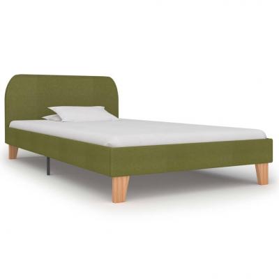 Emaga vidaxl rama łóżka, zielona, tkanina, 90 x 200 cm