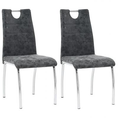Emaga vidaxl krzesła jadalniane, 2 szt., czarne, sztuczna skóra
