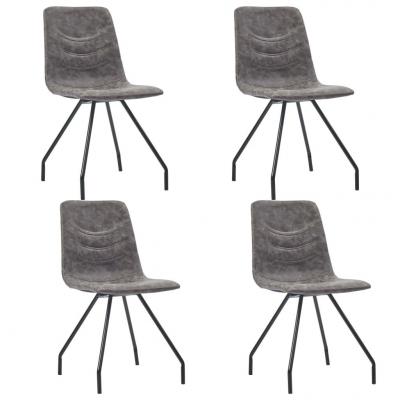 Emaga vidaxl krzesła jadalniane, 4 szt., ciemnobrązowe, sztuczna skóra