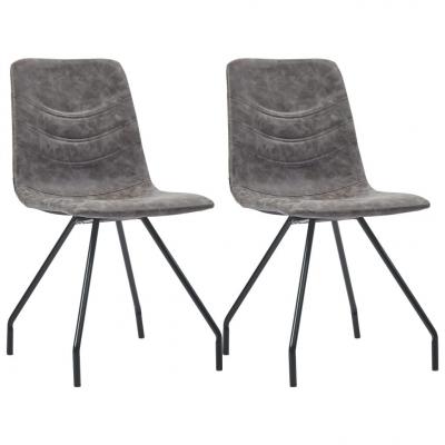 Emaga vidaxl krzesła jadalniane, 2 szt., ciemnobrązowe, sztuczna skóra