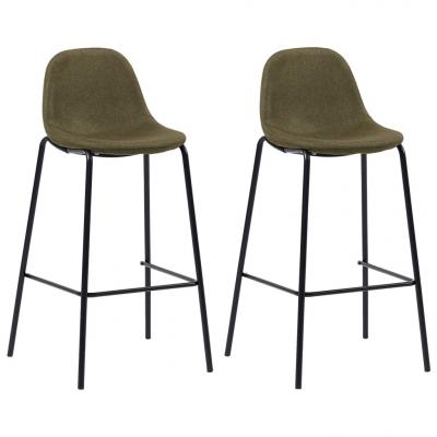 Emaga vidaxl krzesła barowe, 2 szt., brązowe, tapicerowane tkaniną