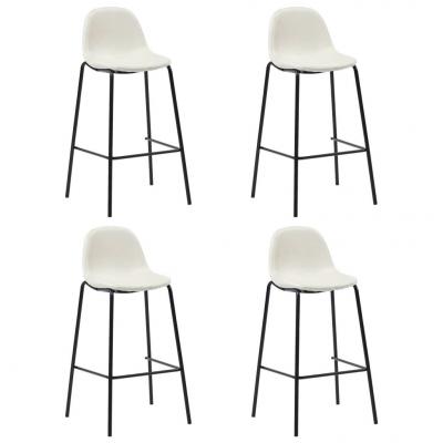 Emaga vidaxl krzesła barowe, 4 szt., kremowe, tapicerowane tkaniną