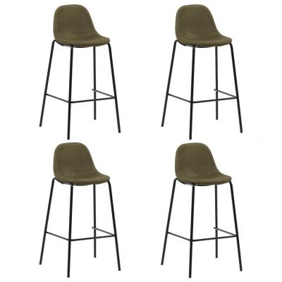 Emaga vidaxl krzesła barowe, 4 szt., brązowe, tapicerowane tkaniną