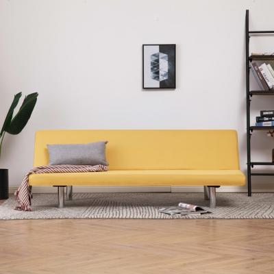 Emaga vidaxl sofa, rozkładana, żółta, poliester