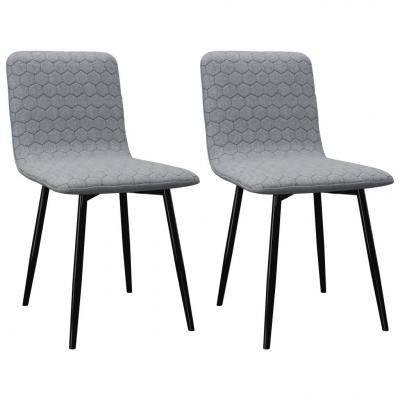Emaga vidaxl krzesła jadalniane, 2 szt., jasnoszare, tapicerowane tkaniną