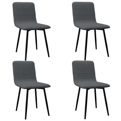 Emaga vidaxl krzesła jadalniane, 4 szt., ciemnoszare, tapicerowane tkaniną