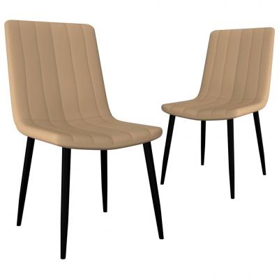Emaga vidaxl krzesła jadalniane, 2 szt., kremowe, sztuczna skóra