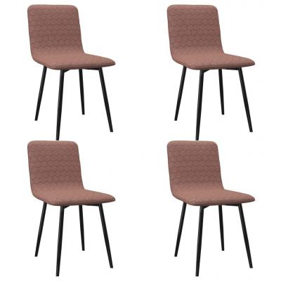 Emaga vidaxl krzesła jadalniane, 4 szt., brązowe, tapicerowane tkaniną