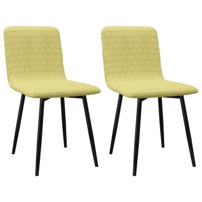Emaga vidaxl krzesła jadalniane, 2 szt., zielone, tapicerowane tkaniną