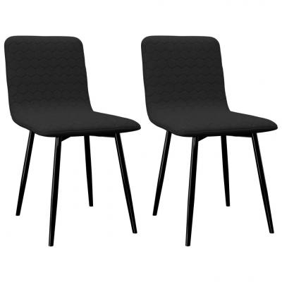 Emaga vidaxl krzesła jadalniane, 2 szt., czarne, tapicerowane tkaniną