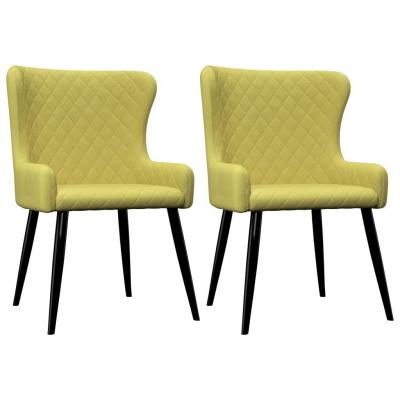 Emaga vidaxl krzesła do jadalni, 2 szt., zielone, tapicerowane tkaniną