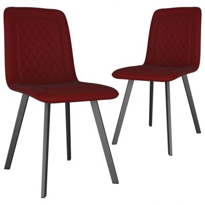 Emaga vidaxl krzesła stołowe, 2 szt., czerwone, aksamitne