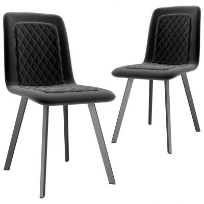 Emaga vidaxl krzesła stołowe, 2 szt., czarne, aksamitne
