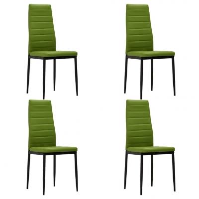 Emaga vidaxl krzesła jadalniane, 4 szt., limonkowa zieleń, sztuczna skóra