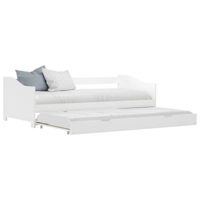 Emaga vidaxl rozkładana rama łóżka/sofy, biała, drewno sosnowe, 90x200 cm
