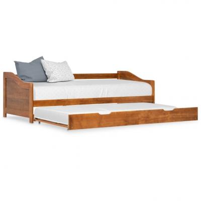 Emaga vidaxl wysuwane łóżko, miodowy brąz, drewno sosnowe, 90x200 cm