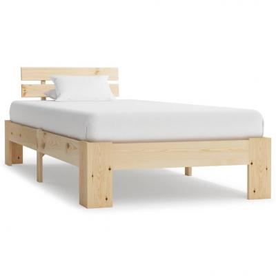 Emaga vidaxl rama łóżka, lite drewno sosnowe, 90 x 200 cm