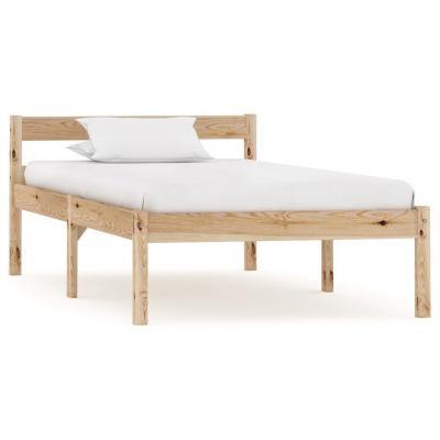 Emaga vidaxl rama łóżka, lite drewno sosnowe, 100 x 200 cm